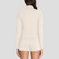 Wholesale Naked-Feel Stand-Collar Zip Jacket & Tennis Shorts Set – 2-Piece Athletic Matching Set