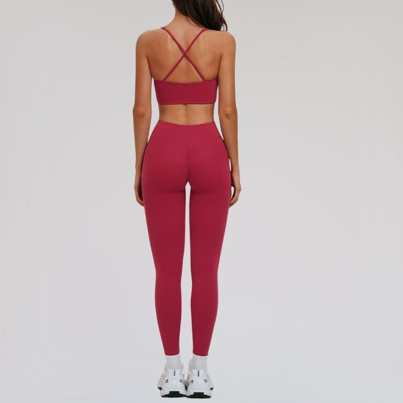 Wholesale removable padded bra + leggings + jacket