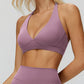 Halter back sports bra