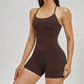 Wholesale women's one piece contrasting suspender sports jumpsuit