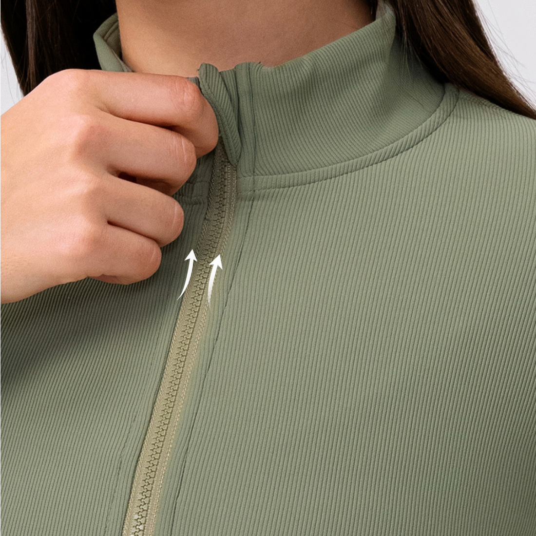 Wholesale Women's Activewear Fleece-Lined Zip Pocket Yoga Jacket