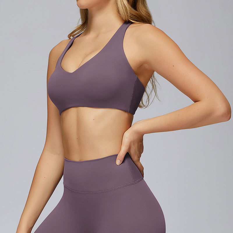 Racer-back casual sports bra
