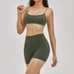 Naked and beautiful back bra+high waisted shorts 2-piece set