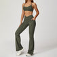 Thin Straps Bra + Flared Leg Pants 2-Piece Set