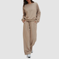 Wholesale loose round neck sweatshirt + loose sweatpants