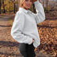 Wholesale Fleece Polo Pullover – Loose Long Sleeve Sweatshirt