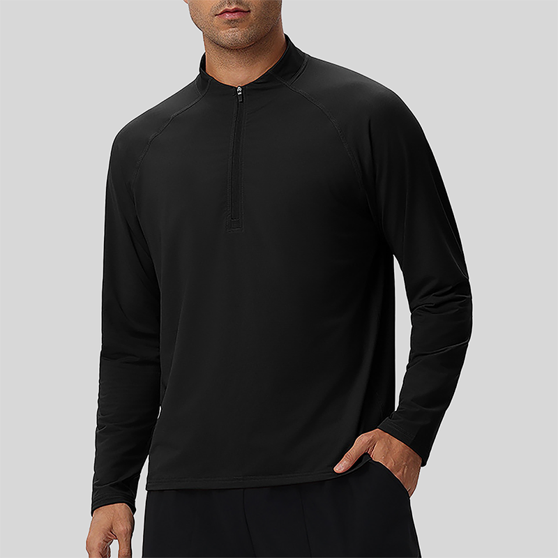 Men's Half-Zip Athletic Long Sleeve Lightweight Thermal Outdoor Top