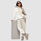 Wholesale Women's Colorblock Hooded Sweatshirt & Jogger Pants Set