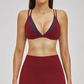 Wholesale fake two contrasting back yoga bras