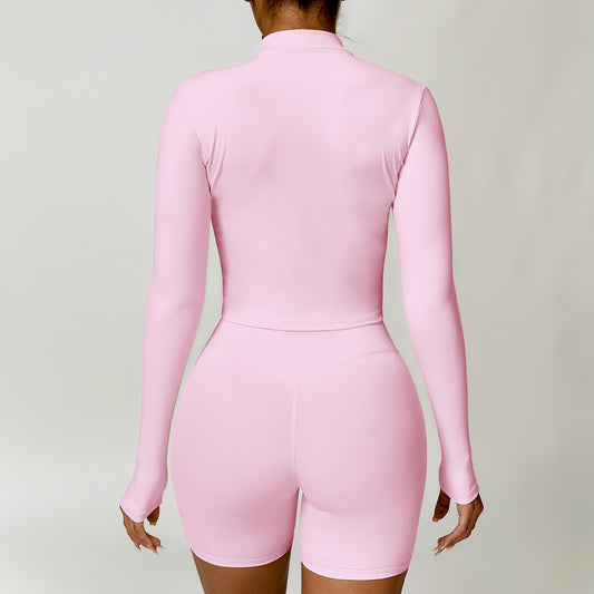 Wholesale Winter quick-drying long-sleeved yoga zipper | Wonderxfans bulk activewear