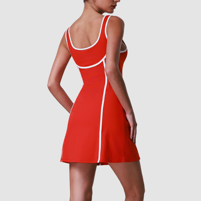 Wholesale color-blocked anti-slip tennis skirt | Wonderxfans bulk activewear