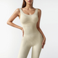U-neck vest, flared pants, yoga jumpsuit