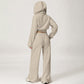 Cropped Hooded Sweatshirt + Loose Sweatpants 2-Piece Set