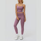 Sports vest with U-shaped+High-waisted slim-fit leggings 2-piece set