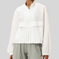 Women's Outdoor Windbreaker Loose Casual Yoga Jacket with Stand Collar