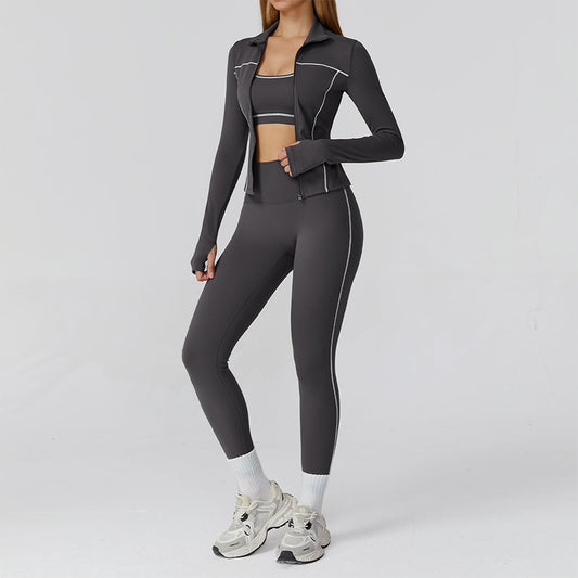 Wholesale Racerback Sports Bra + Jacket | Wonderxfans bulk activewear