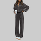 Wholesale Women's Zip-Up Long Sleeve Hoodie & Jogger Pants Tracksuit Set