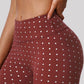 Wholesale Silver Stamping Polka Dot Hip Lifting leggings