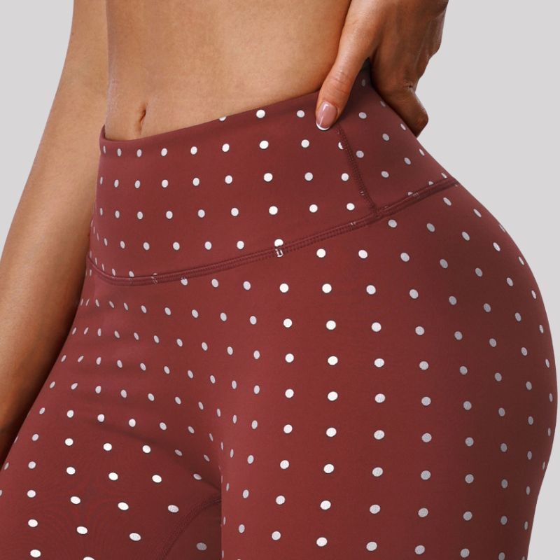 Wholesale Silver Stamping Polka Dot Hip Lifting leggings