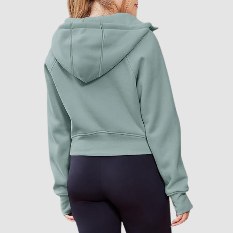 Wholesale Cropped Zip Up Hoodie