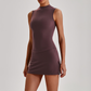 Wholesale Naked-Feel Yoga Set – Sleeveless Crop Top & High-Waist Shorts 2-Piece Activewear