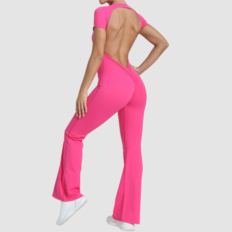 Wholesale Color blocked short sleeve backless | Wonderxfans bulk activewear