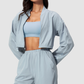 Wholesale Women's UPF50+ Sun-Protection Cropped Zip-Up Jacket – Cool-Touch Stand Collar Athletic Jacket