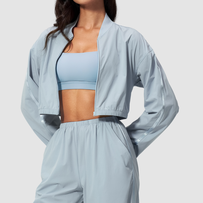 Wholesale Women's UPF50+ Sun-Protection Cropped Zip-Up Jacket – Cool-Touch Stand Collar Athletic Jacket