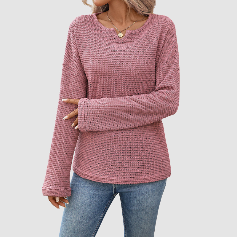 Wholesale women's striped waffle knit tops | Wonderxfans bulk activewear