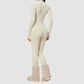 Wholesale Women's Fleece-Lined Yoga Overalls Sport Bodysuit