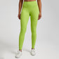 High-waisted nude leggings+U-shaped neckline sports bra 2-piece set