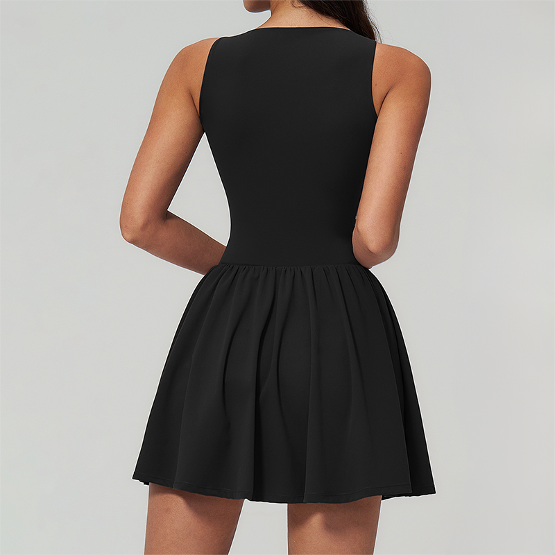 Wholesale Naked Feel Deep V-neckline Tennis Dress