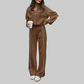 Wholesale Women's Zip-Up Long Sleeve Hoodie & Jogger Pants Tracksuit Set