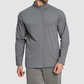 Wholesale Men's Mock Neck Long Sleeve Athletic Jacket – Moisture-Wicking Gym Fitness Training Outerwear