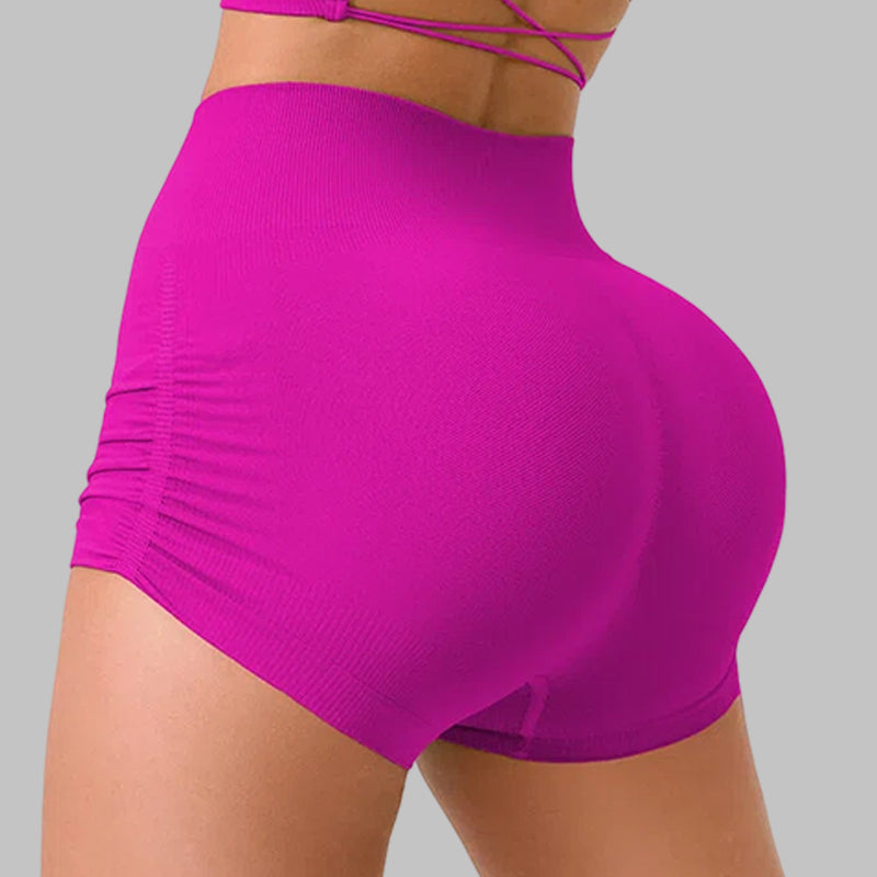 Side-pleated sport shorts