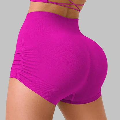 Side-pleated sport shorts