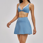 Naked and beautiful back bra + anti glare two-piece skirt 2-piece set