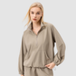 Wholesale Women's Loose Stand-Collar Half-Zip Sports Pullover
