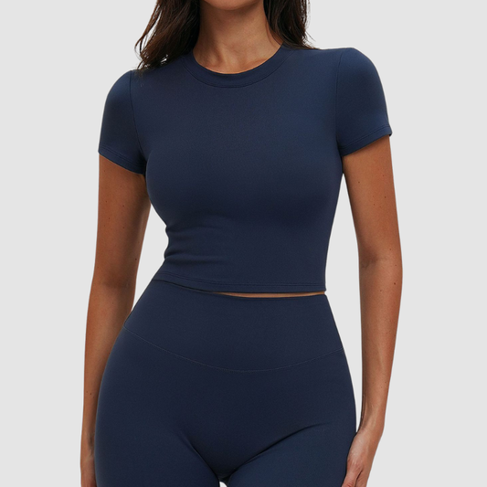 Wholesale women's solid color short-sleeved T-shirts | Wonderxfans bulk activewear