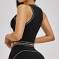 Wholesale contrasting sleeveless fitness yoga tops