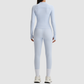 Women's Activewear Zip-up Long-Sleeve Jacket & Straight-Leg Pants Yoga Set