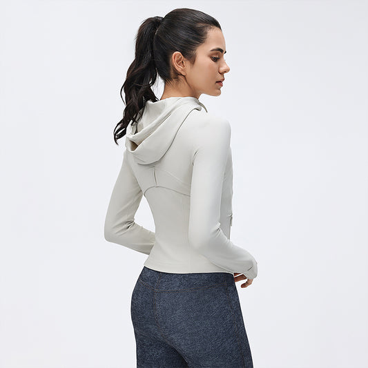 Wholesale Short Hooded Yoga Athletic Jacket | Wonderxfans bulk activewear