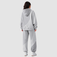 Wholesale Women's Colorblock Hooded Sweatshirt & Jogger Pants Set