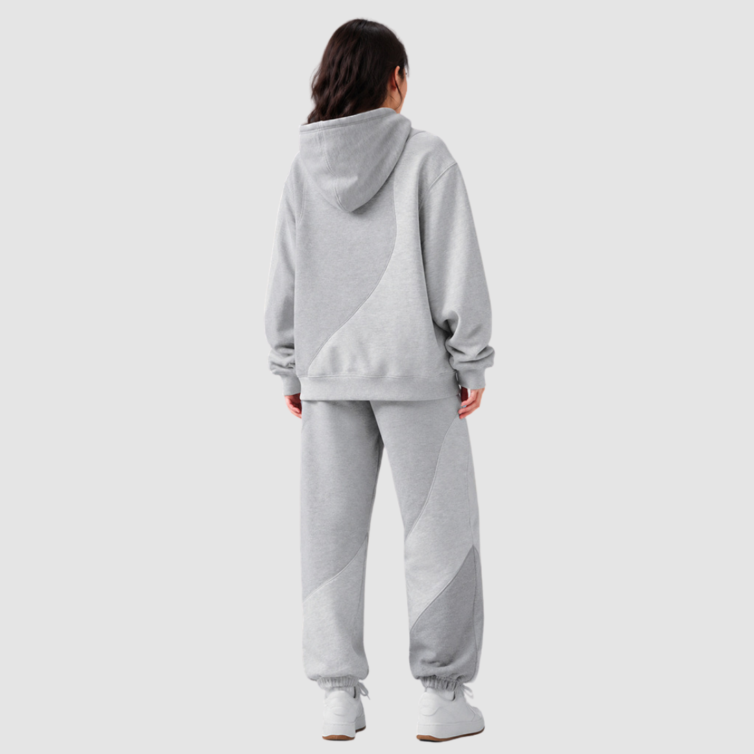 Wholesale Women's Colorblock Hooded Sweatshirt & Jogger Pants Set
