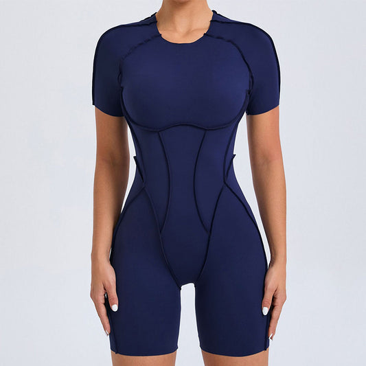 Leggings sin respaldo de manga corta Bodysuit