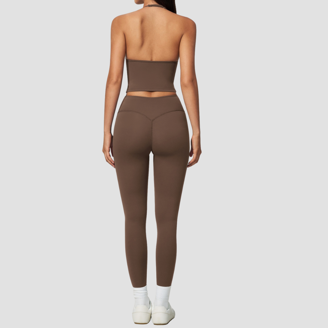 Wholesale Women's Deep-V Sleeveless Vest + Long Pants Yoga Set