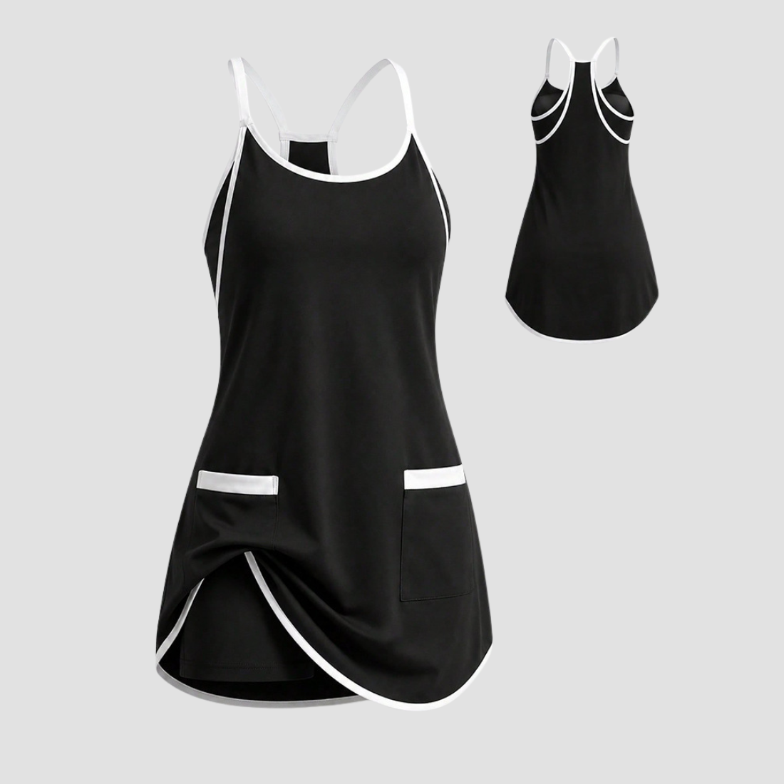 Wholesale Women's Yoga Dress with Pockets – Anti-Exposure Strappy Skirt
