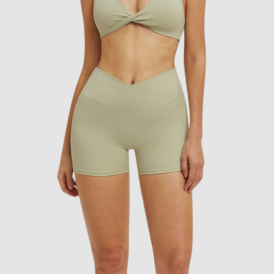 Wholesale high-waisted cross-waistband shorts | Wonderxfans bulk activewear