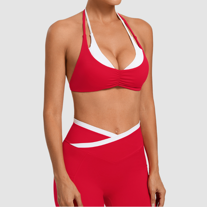 Wholesale fake two sports yoga bras | Wonderxfans bulk activewear
