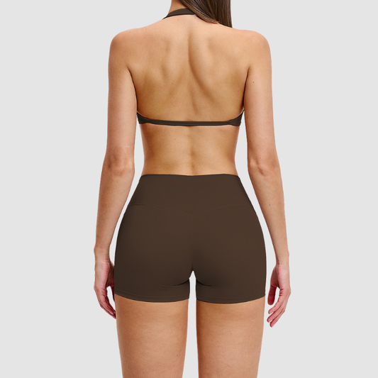Wholesale thin trap sports bra+shorts 2 | Wonderxfans bulk activewear